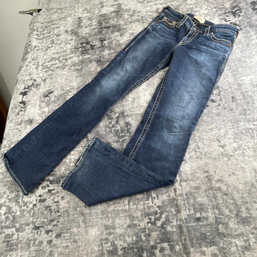 Big Star Jeans Womens 27 Long Low Rise Boot Cut Med-Dark Blue Good